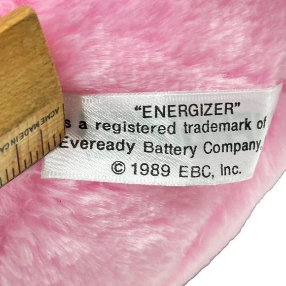 Vintage Energizer Bunny Pink Plush 21 inch tall 1989 Battery Rabbit Moves - Picture 6 of 12